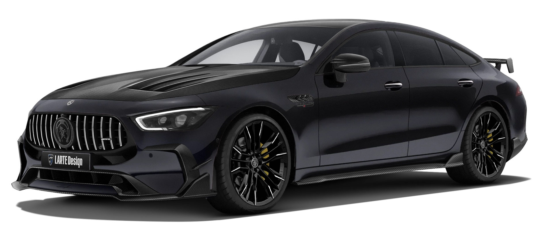 MERCEDES GT 63 X290 FACELIFT 2024 - 2026 в цвете Obsidian Black с карбоновым обвесом