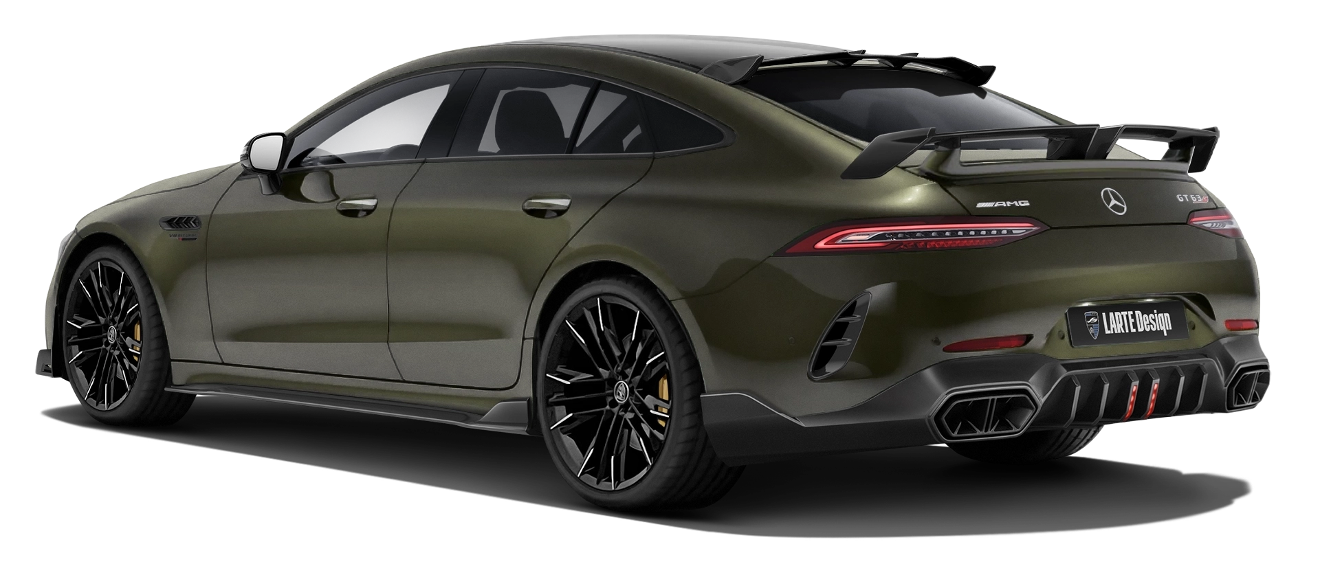 MERCEDES GT 63 X290 FACELIFT 2024 - 2026 в цвете Olive с кастомным тюнингом