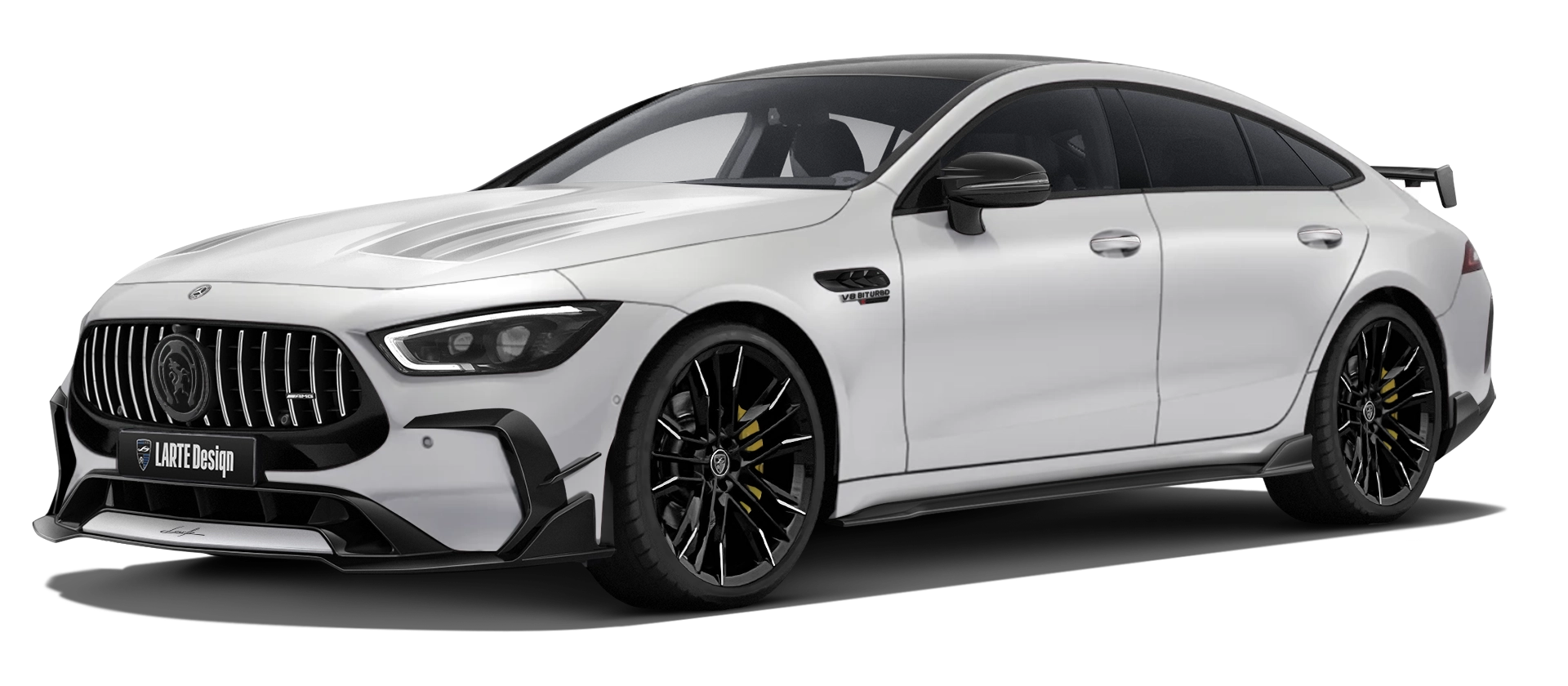 MERCEDES GT 63 X290 FACELIFT 2024 - 2026 в цвете Polar White с кастомным обвесом