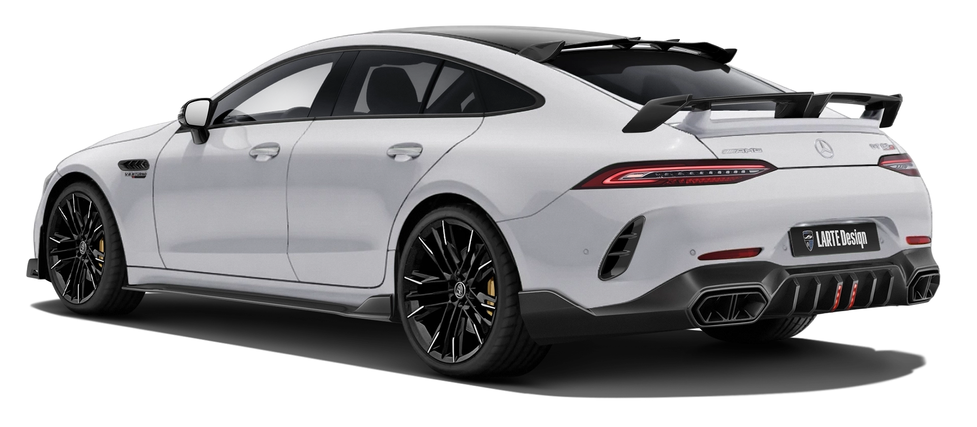 MERCEDES GT 63 X290 FACELIFT 2024 - 2026 в цвете Polar White с кастомным тюнингом