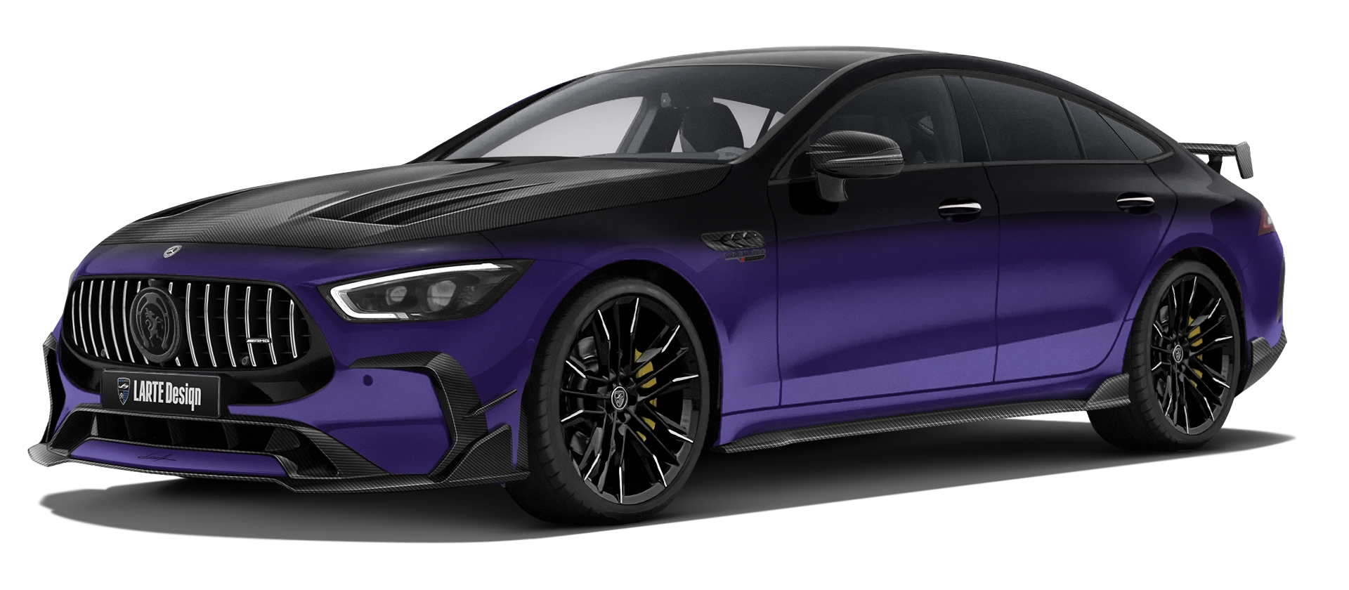 MERCEDES GT 63 X290 FACELIFT 2024 - 2026 в цвете Purple с карбоновым обвесом