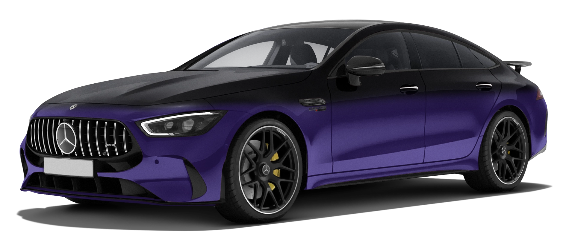 MERCEDES GT 63 X290 FACELIFT 2024 - 2026 в цвете Purple с карбоновым обвесом