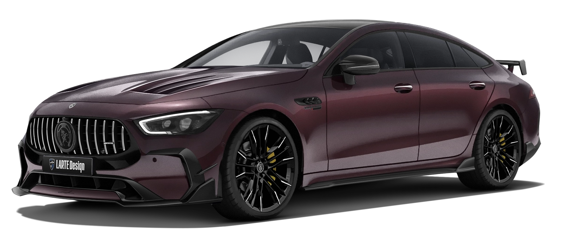 MERCEDES GT 63 X290 FACELIFT 2024 - 2026 в цвете Rubellite Red с кастомным обвесом