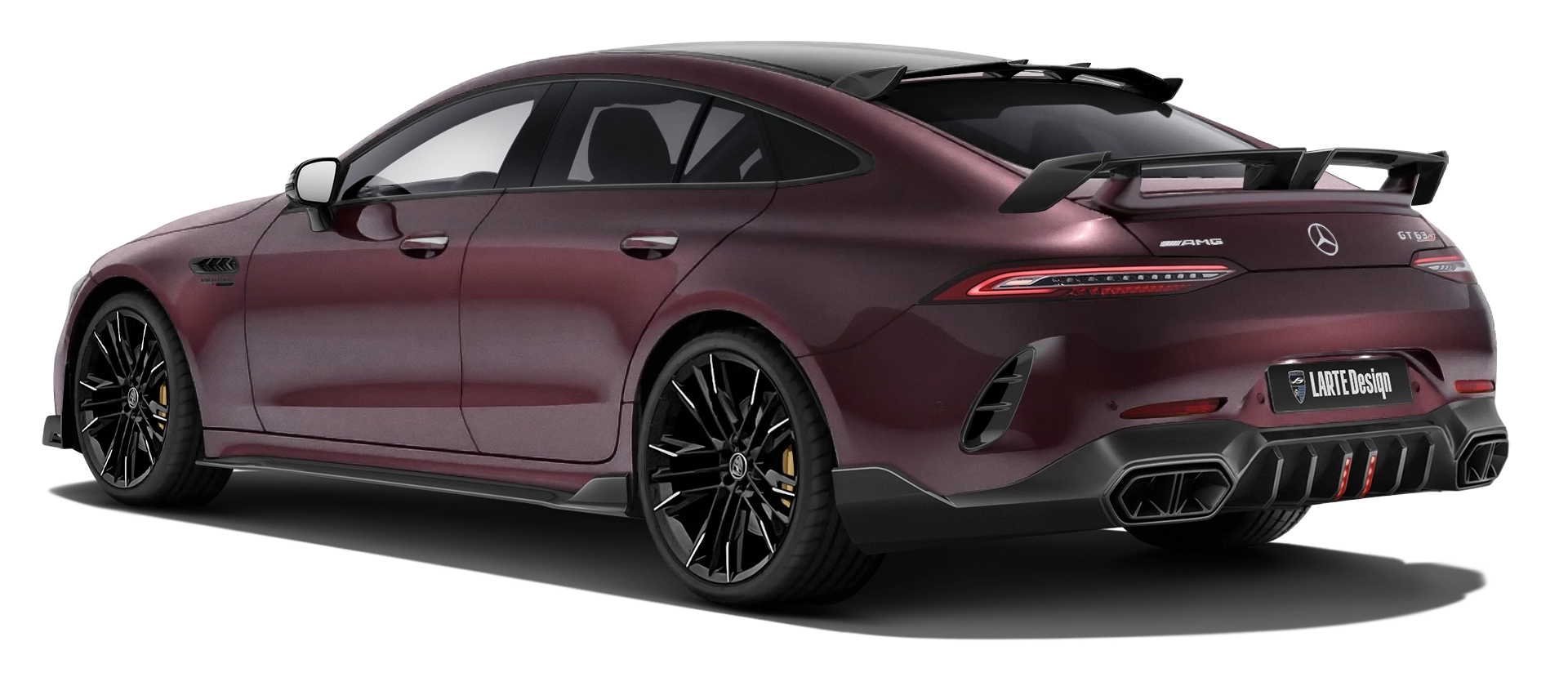 MERCEDES GT 63 X290 FACELIFT 2024 - 2026 в цвете Rubellite Red с кастомным тюнингом