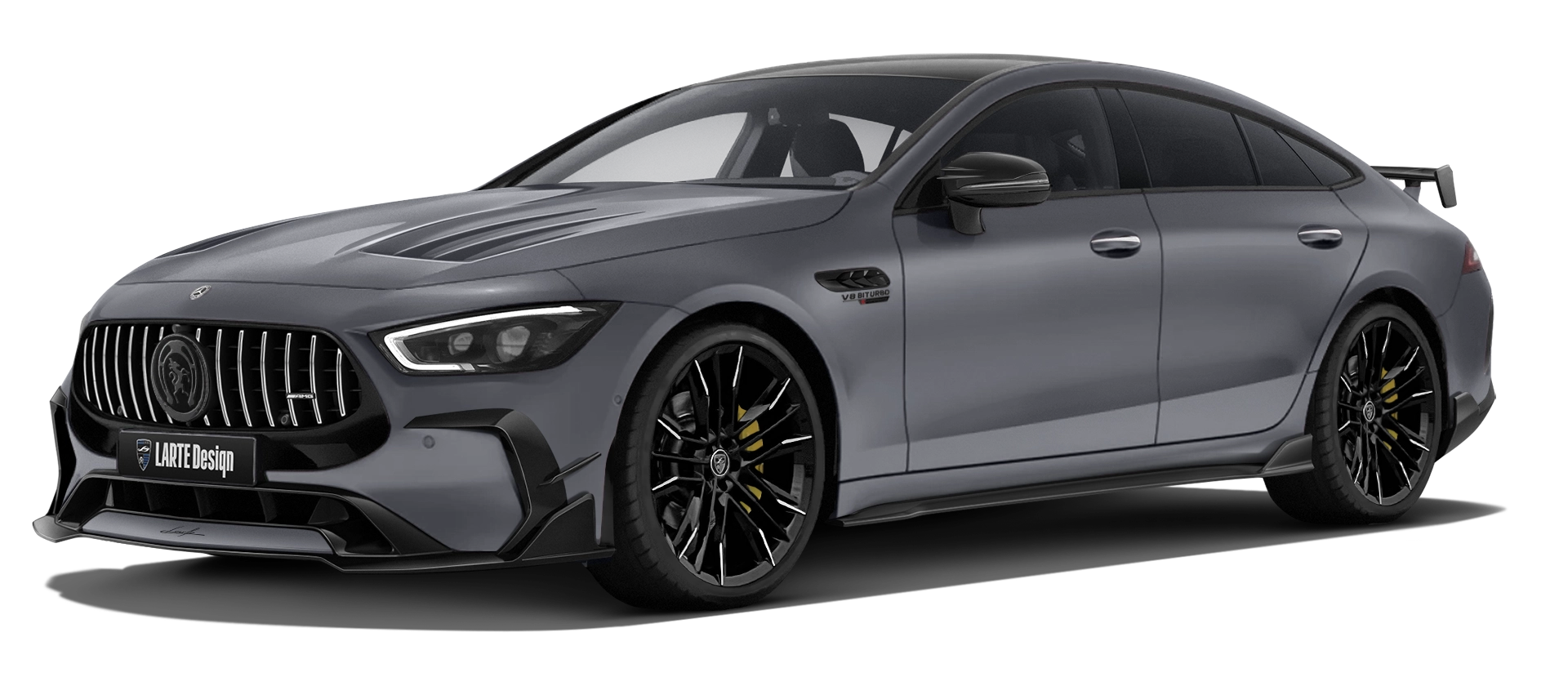 MERCEDES GT 63 X290 FACELIFT 2024 - 2026 в цвете Selenite Grey с кастомным обвесом