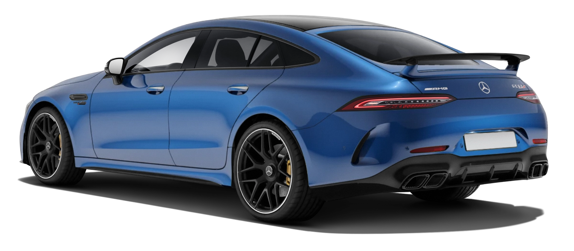 MERCEDES GT 63 X290 FACELIFT 2024 - 2026 стоковый, цвет Spectral Blue Magno
