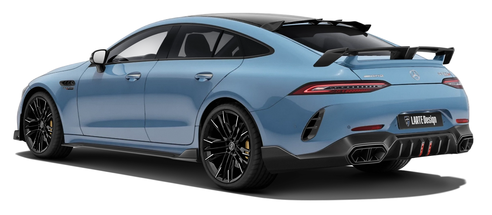 MERCEDES GT 63 X290 FACELIFT 2024 - 2026 в цвете Vintage Blue с кастомным тюнингом
