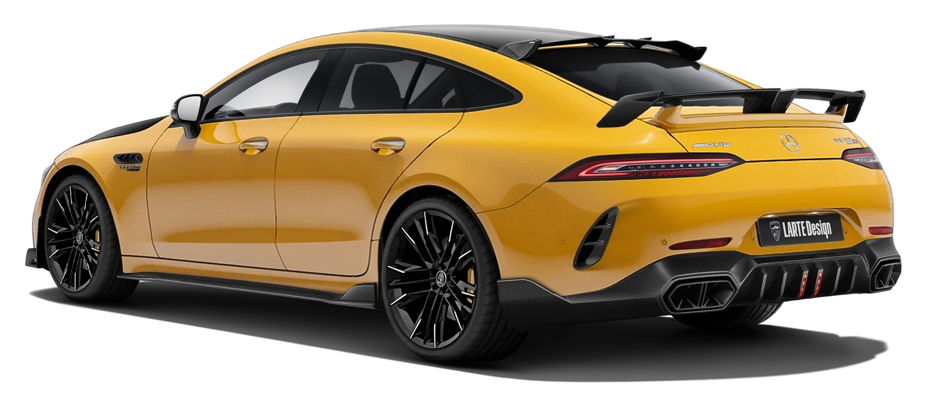 MERCEDES GT 63 X290 FACELIFT 2024 - 2026 в цвете Yellowstone с карбоновым тюнингом