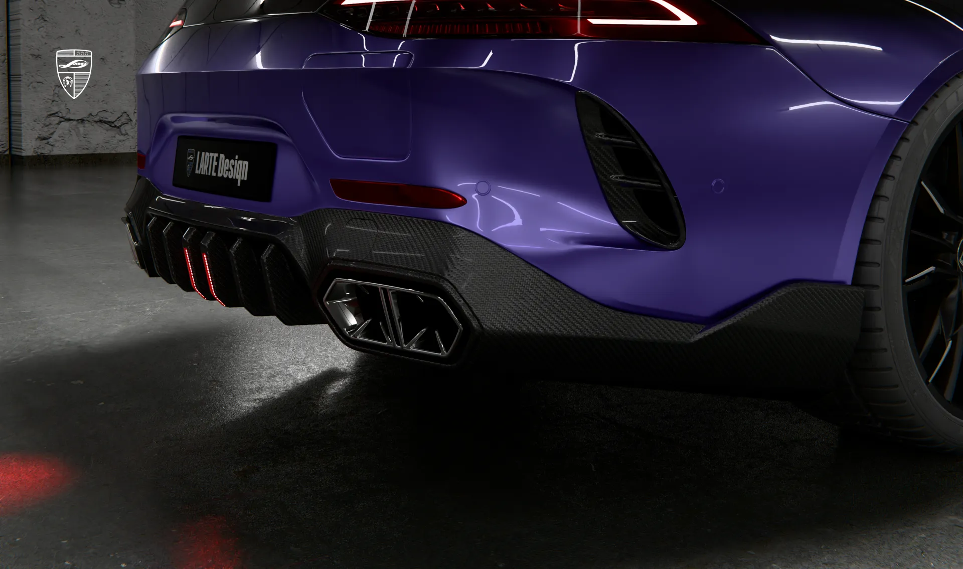 Карбоновый диффузор для авто класса люкс Mercedes AMG GT 63s Facelift X290 от LARTE Design