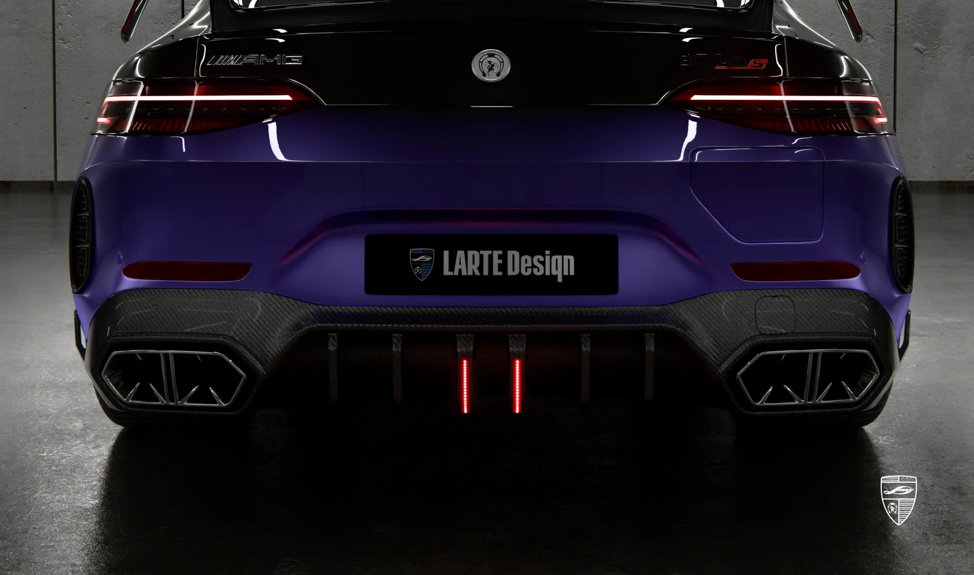 Карбоновый диффузор для авто класса люкс Mercedes AMG GT 63s Facelift X290 от LARTE Design