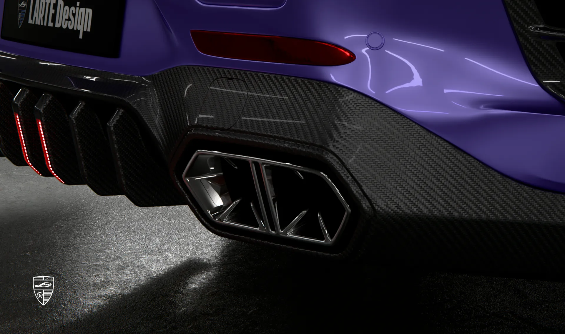 Кастомные насадки на глушитель для SUV Mercedes AMG GT 63s Facelift X290 от LARTE Design