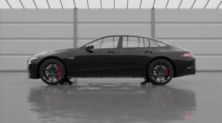 Боковой профиль Mercedes AMG GT 63s Facelift с кастомным обвесом