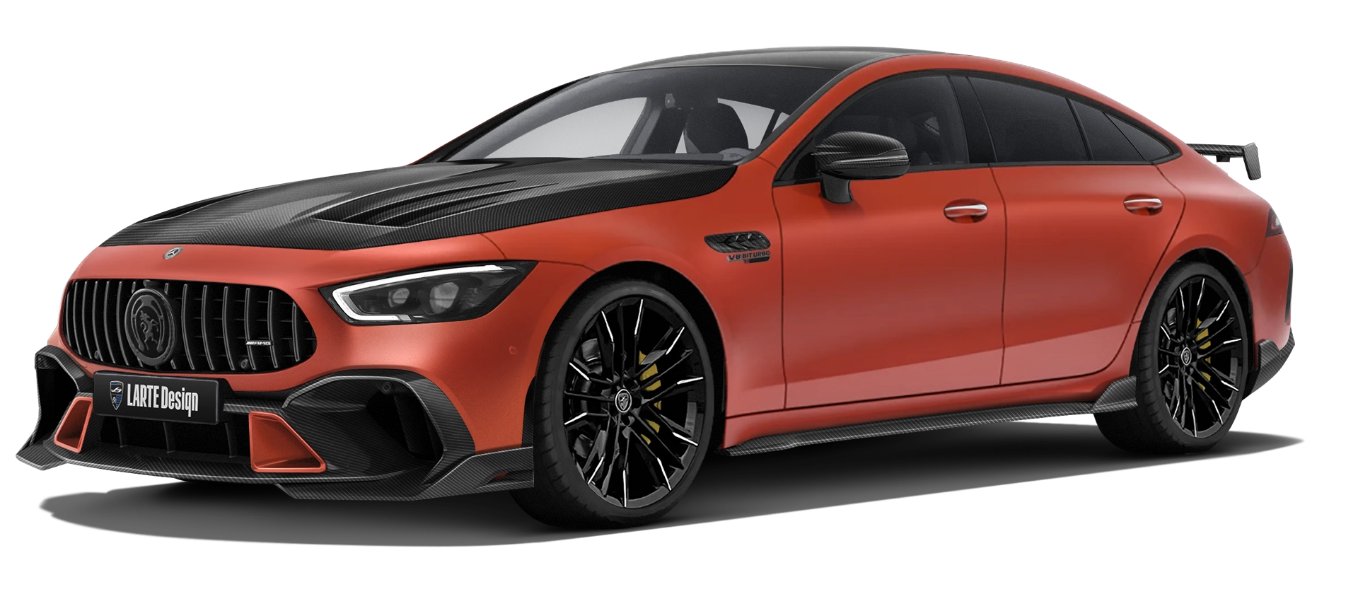 MERCEDES GT 63 X290 2019 - 2024 в цвете Copper Orange Magno с карбоновым обвесом