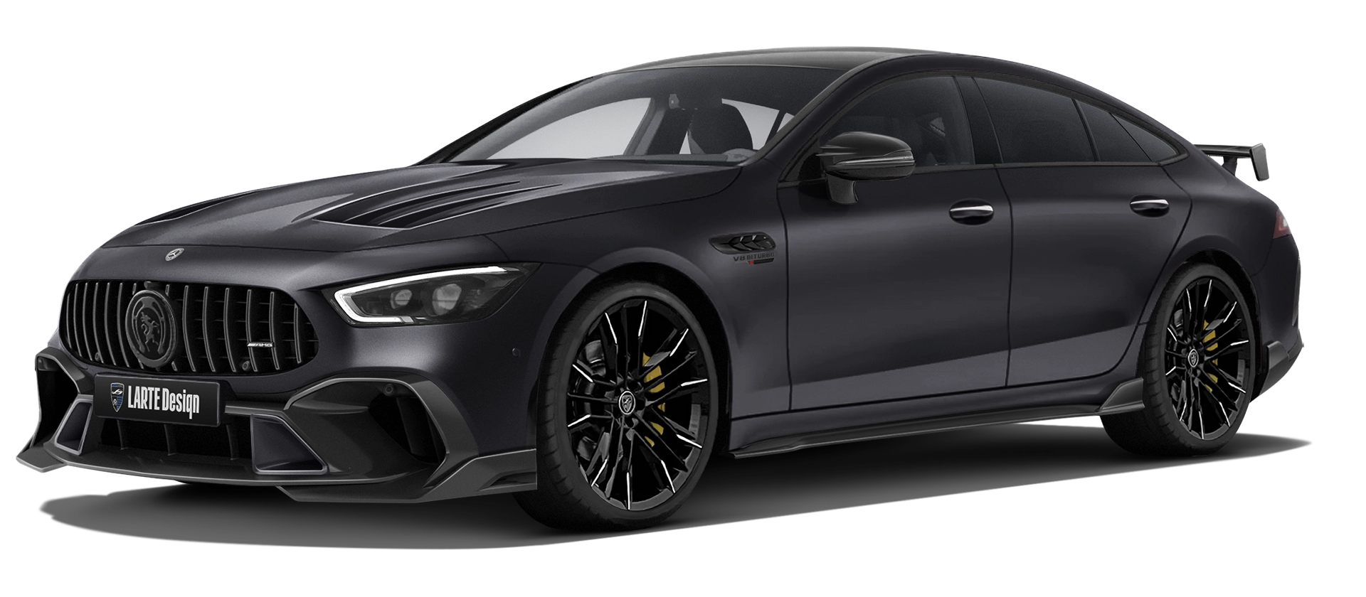 MERCEDES GT 63 X290 2019 - 2024 в цвете Graphite Grey Magno с кастомным обвесом