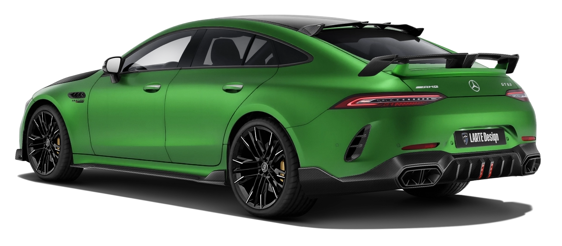 MERCEDES GT 63 X290 2019 - 2024 в цвете Green Hell с карбоновым тюнингом