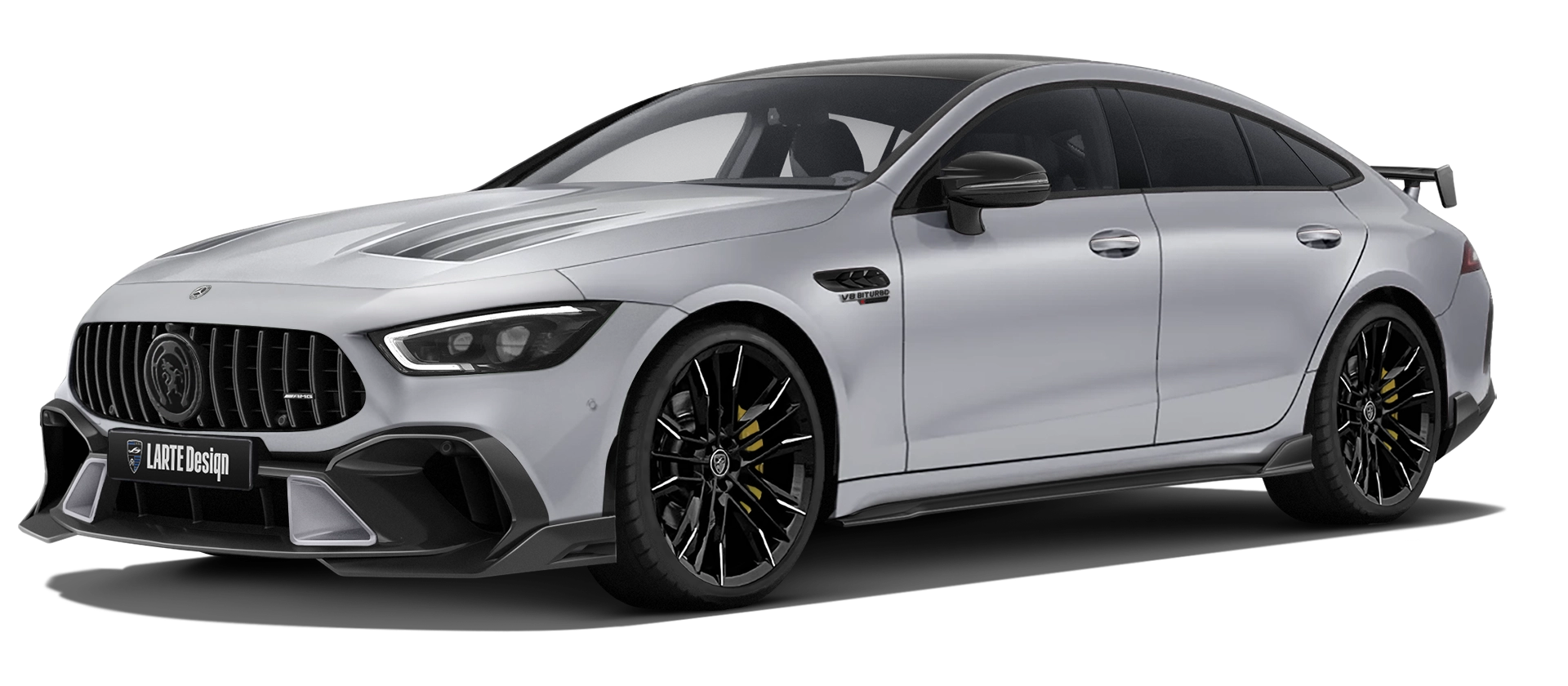 MERCEDES GT 63 X290 2019 - 2024 в цвете Hitech Silver с кастомным обвесом