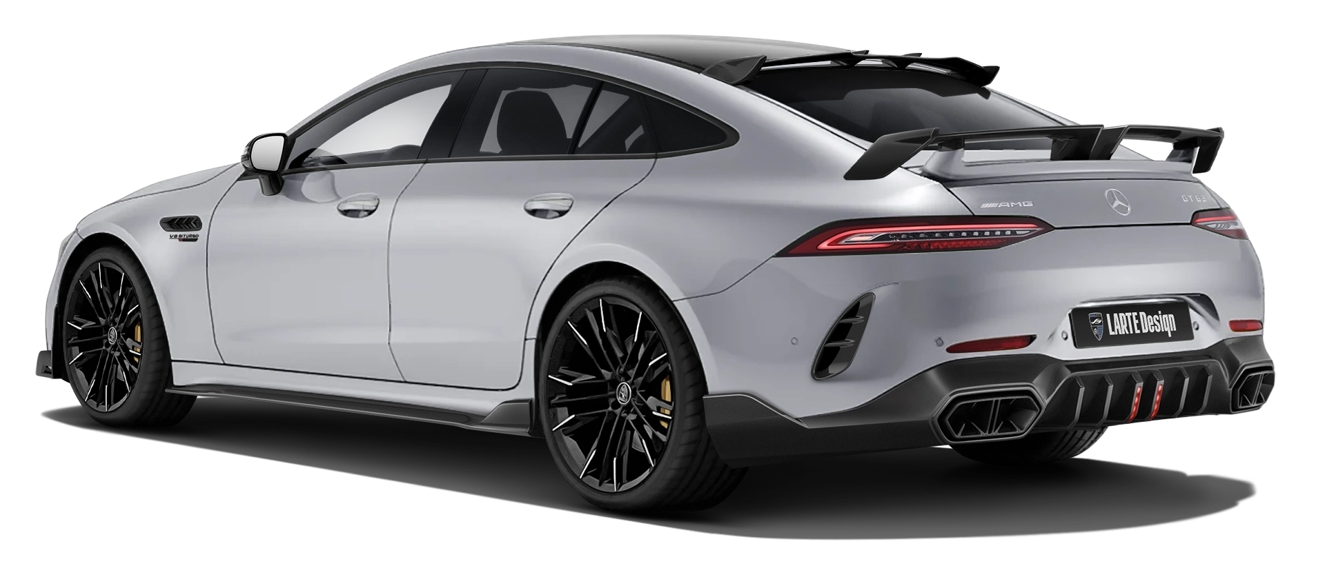 MERCEDES GT 63 X290 2019 - 2024 в цвете Hitech Silver с кастомным тюнингом