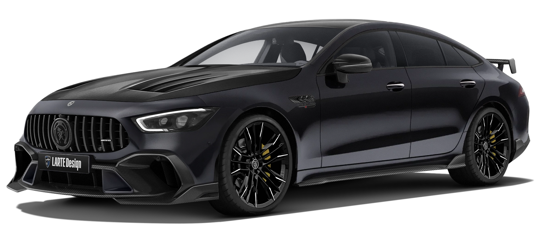MERCEDES GT 63 X290 2019 - 2024 в цвете Obsidian Black с карбоновым обвесом