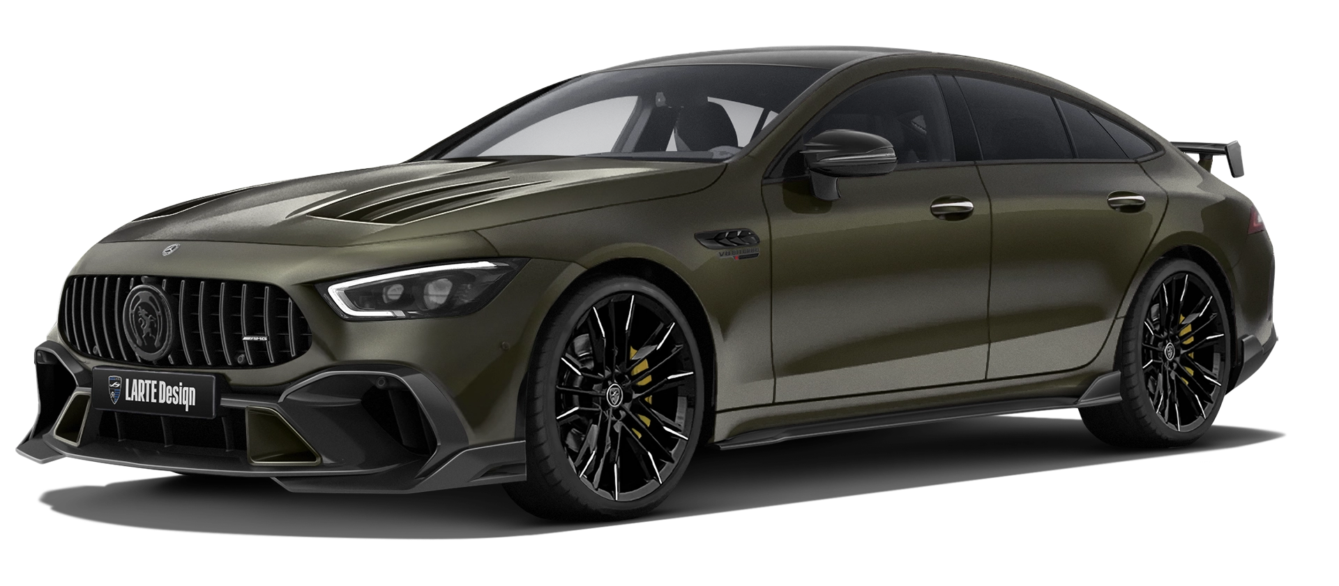 MERCEDES GT 63 X290 2019 - 2024 в цвете Olive с кастомным обвесом