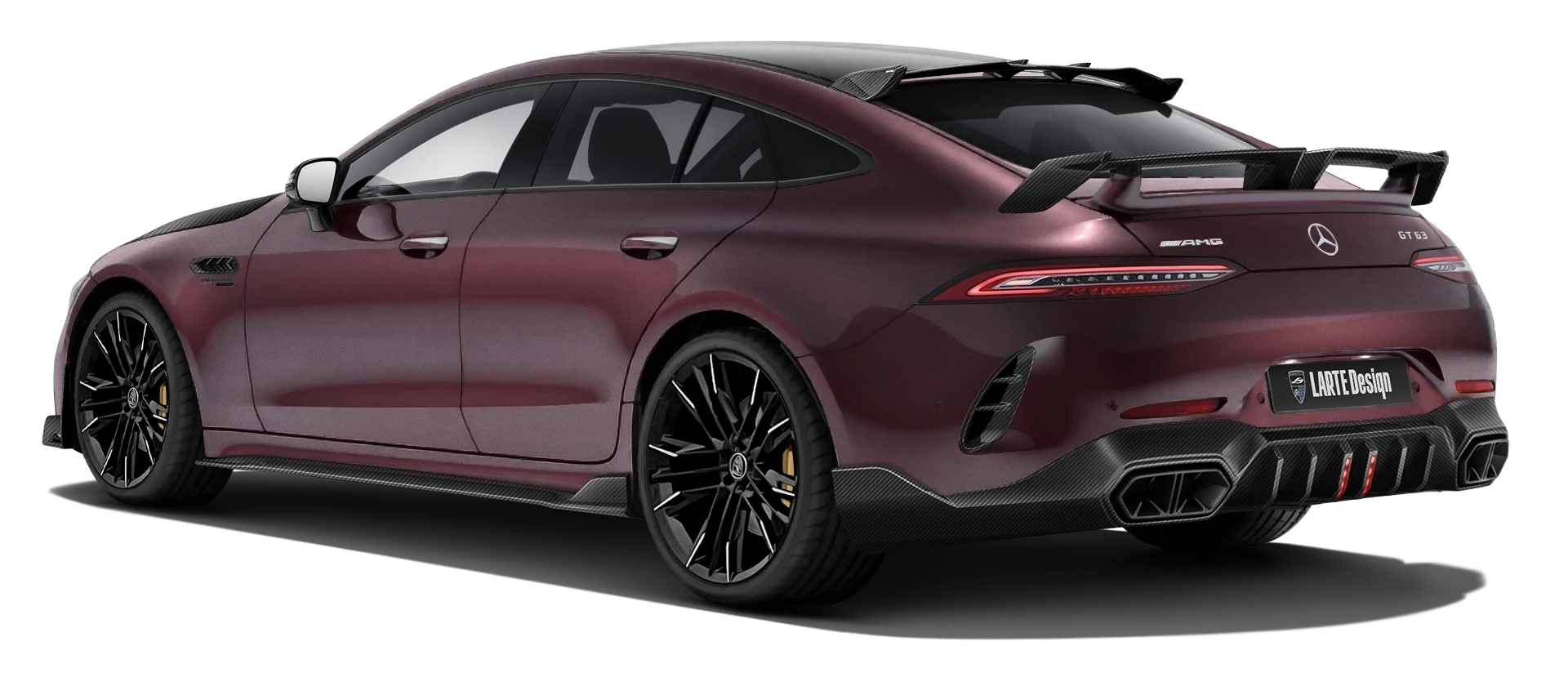 MERCEDES GT 63 X290 2019 - 2024 в цвете Rubellite Red с карбоновым тюнингом