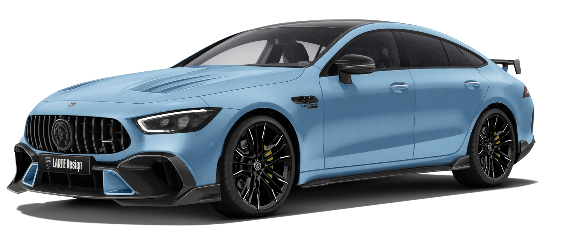 MERCEDES GT 63 X290 2019 - 2024 в цвете Vintage Blue с кастомным обвесом