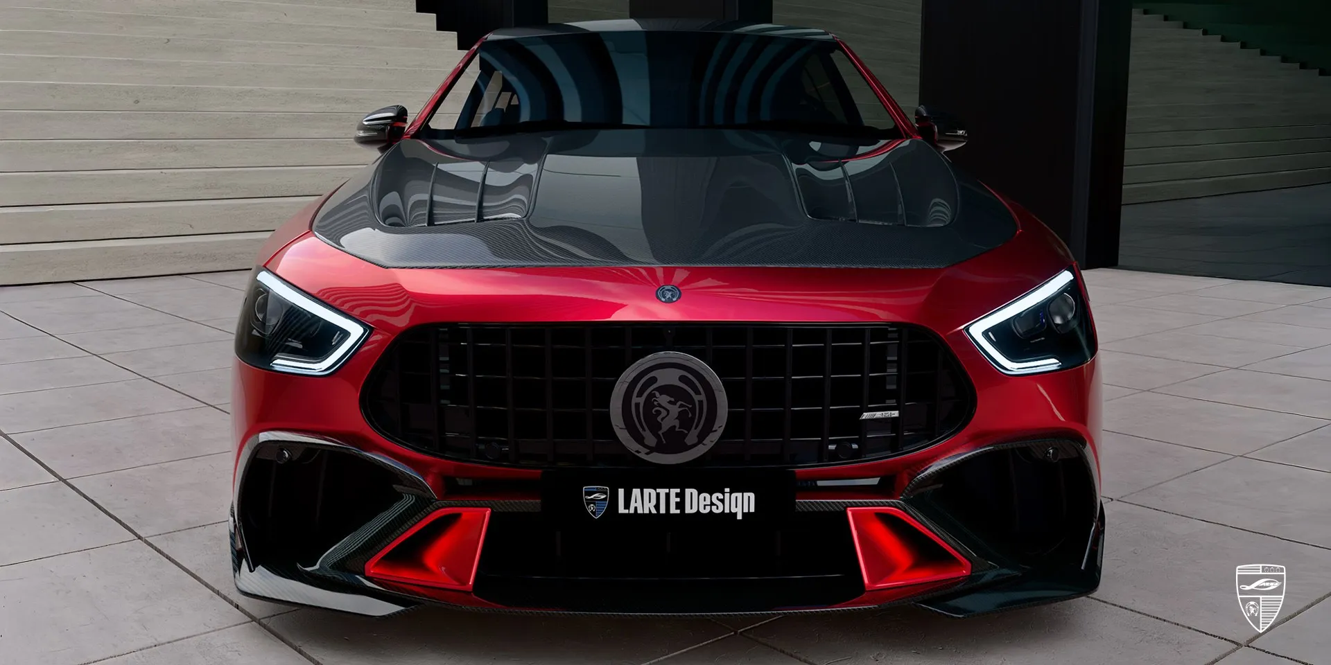 Mercedes AMG GT 63s с фейслифтом в красном — спортивный седан с агрессивным стилем