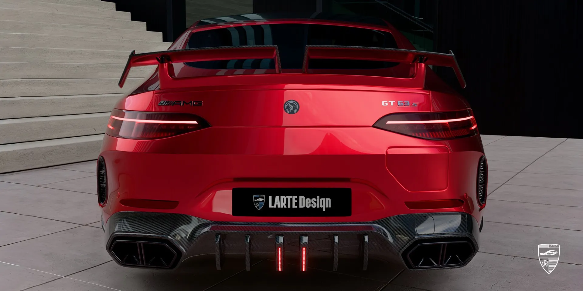 Mercedes AMG GT 63s X290 в цвете Patagonia Red — гран-турер с выразительным дизайном