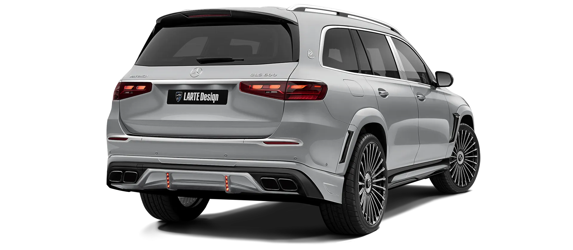 Mercedes Maybach GLS 600 X167 Facelift в цвете Alpine Silver с кастомным тюнингом