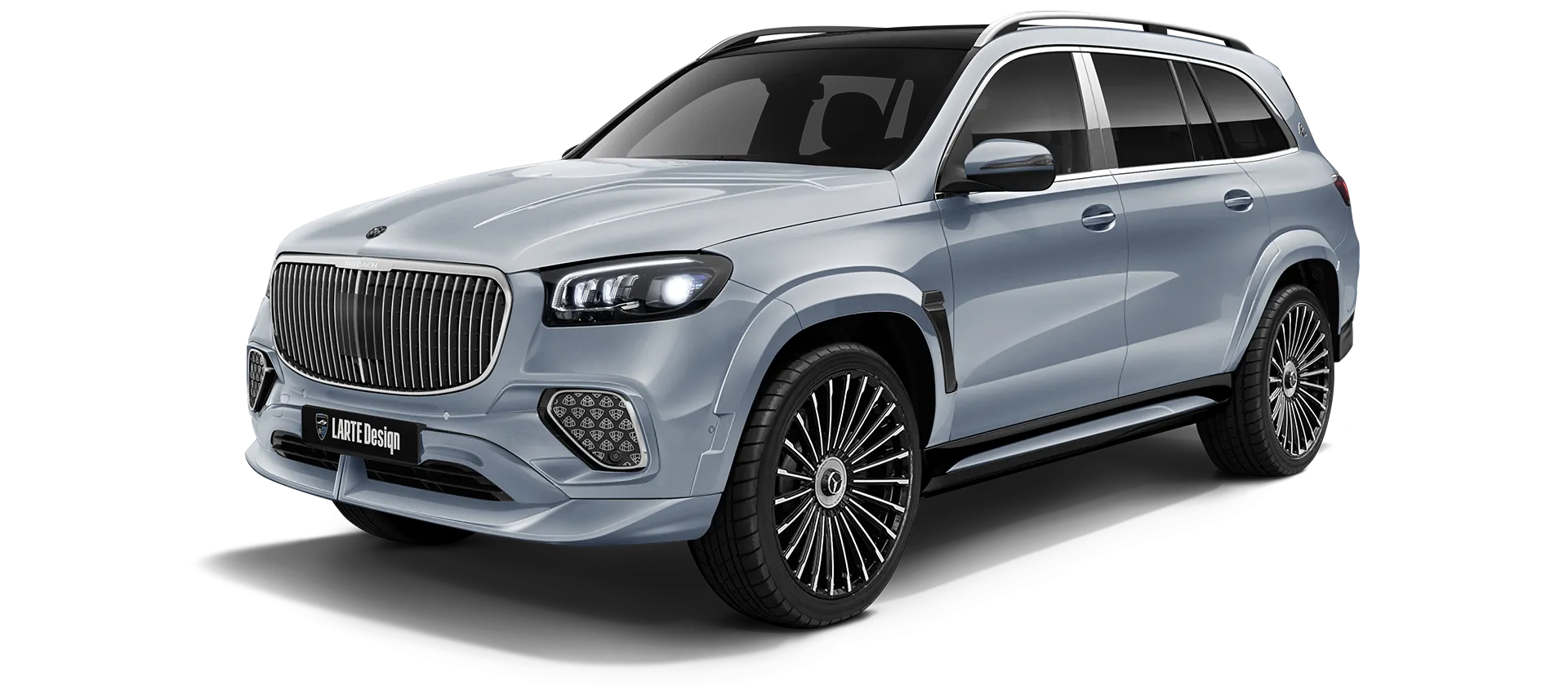 Mercedes Maybach GLS 600 X167 Facelift в цвете Azur Blue с кастомным обвесом