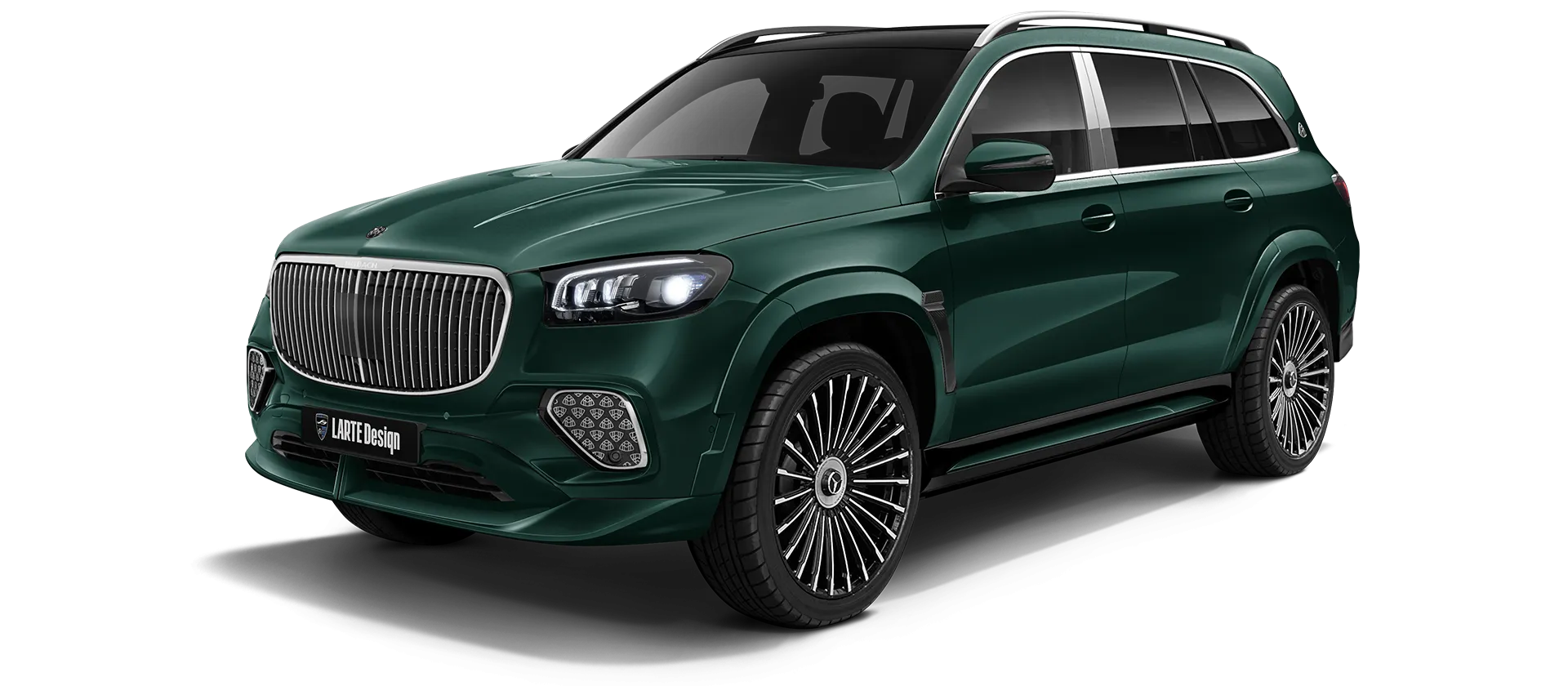 Mercedes Maybach GLS 600 X167 Facelift в цвете Emerald Green с кастомным обвесом