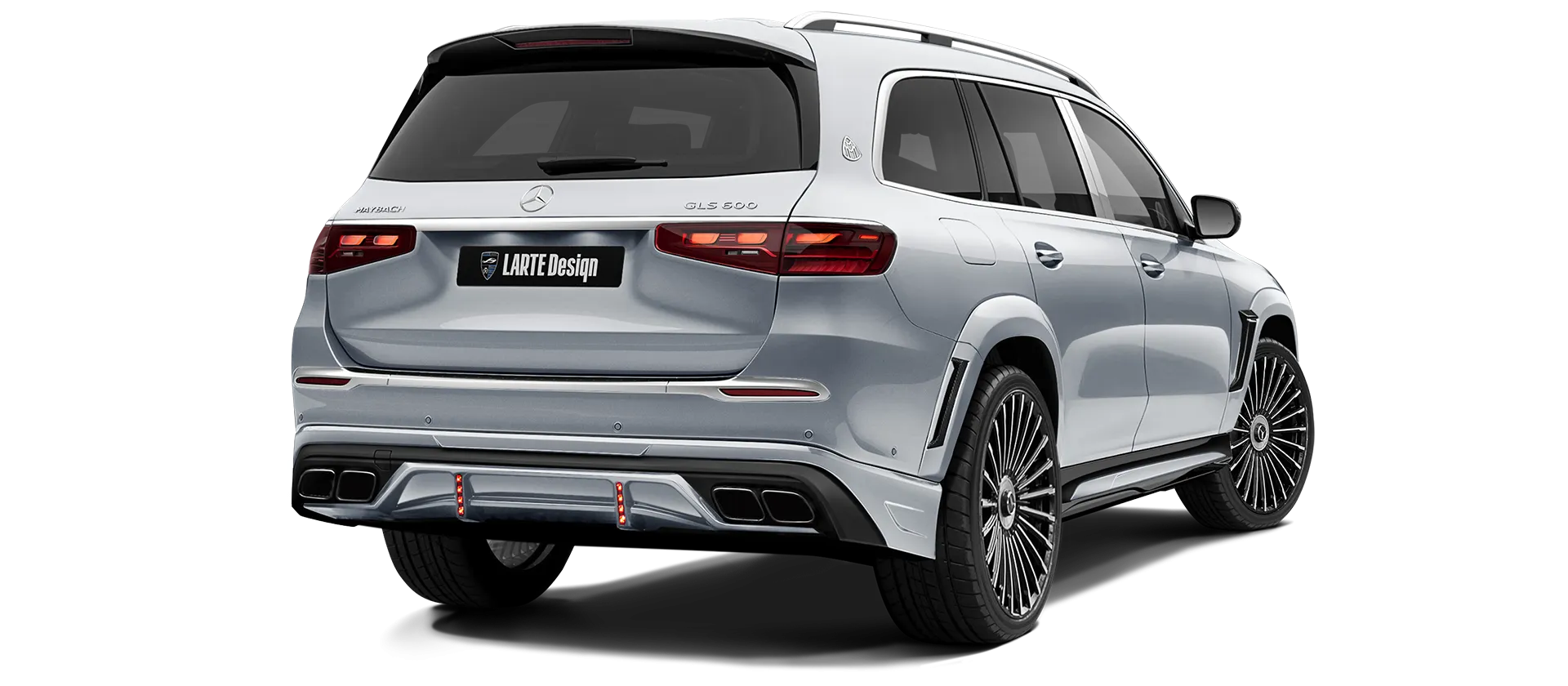 Mercedes Maybach GLS 600 X167 Facelift в цвете High Tech Silver с кастомным тюнингом