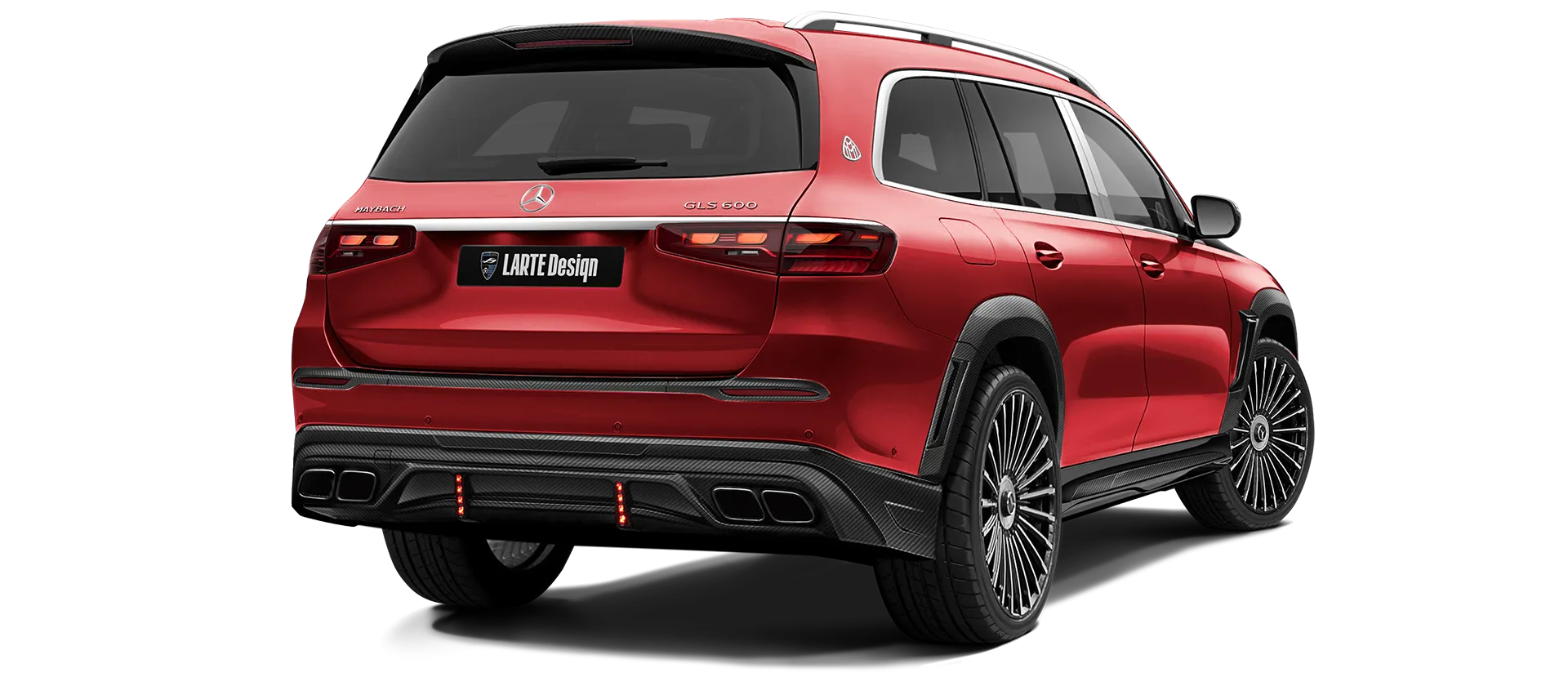 Mercedes Maybach GLS 600 X167 Facelift в цвете Hyacinthe Red с карбоновым тюнингом