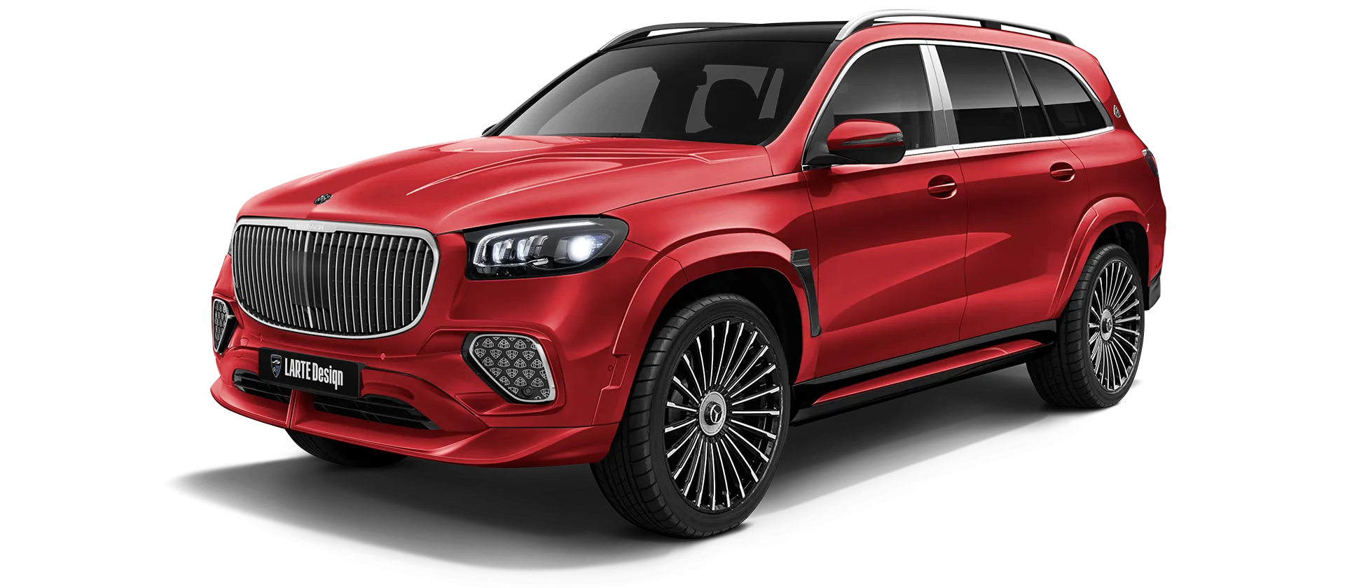 Mercedes Maybach GLS 600 X167 Facelift в цвете Hyacinthe Red с кастомным обвесом