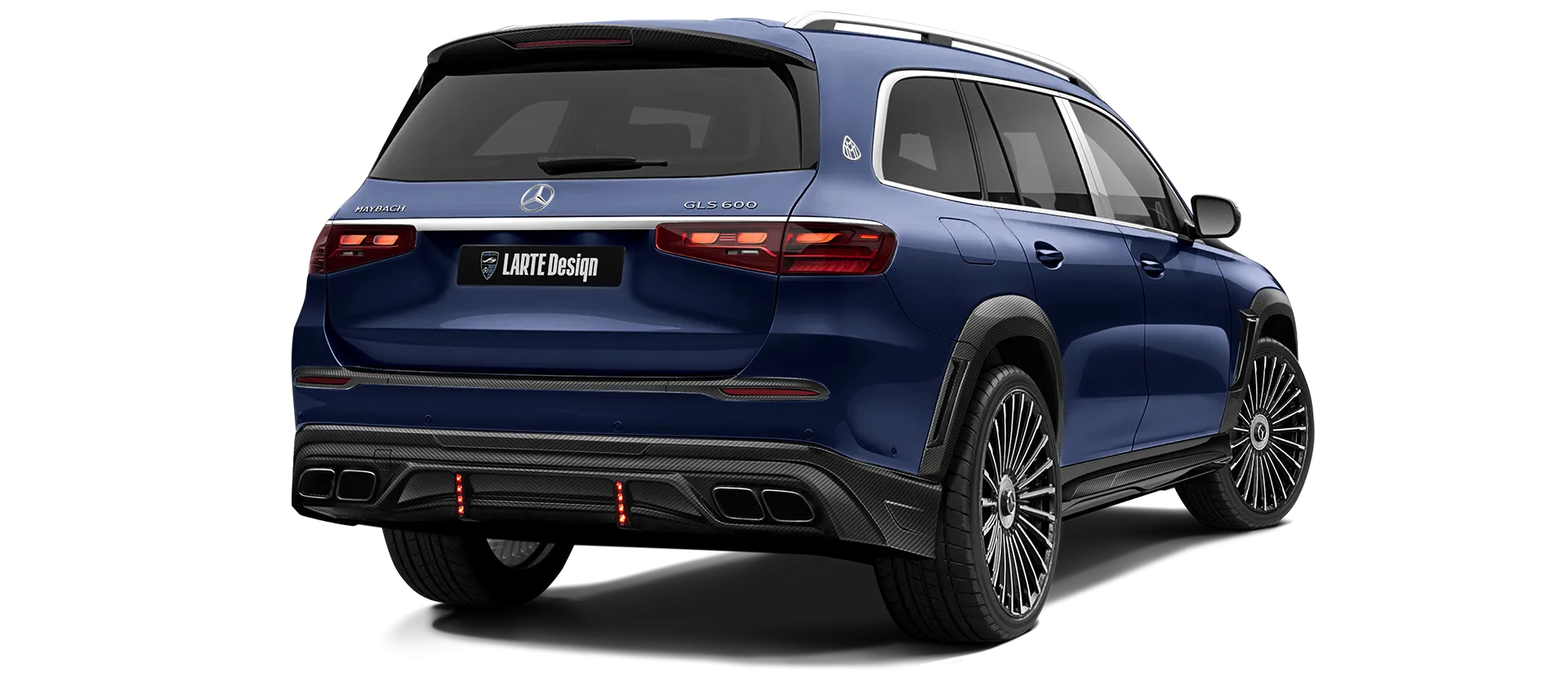 Mercedes Maybach GLS 600 X167 Facelift в цвете Mystic Blue с карбоновым тюнингом