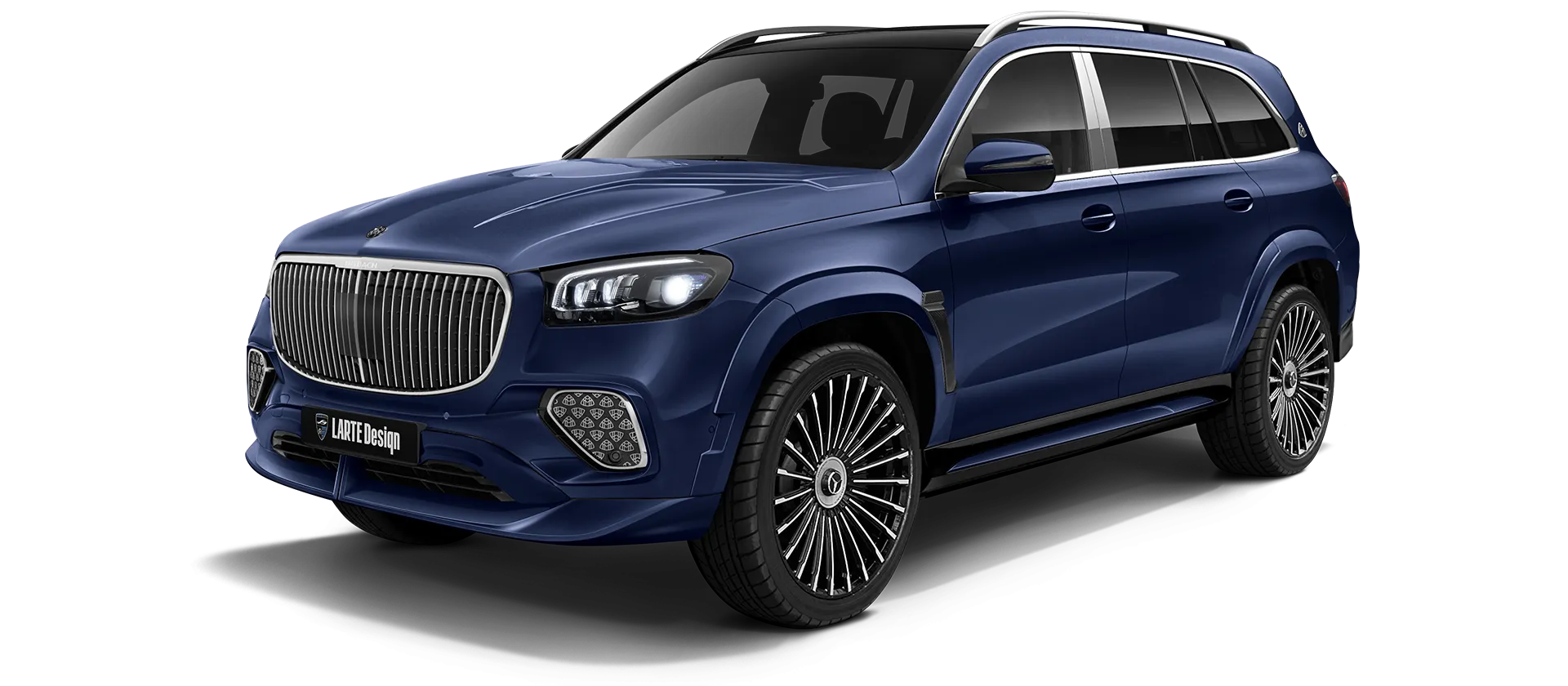 Mercedes Maybach GLS 600 X167 Facelift в цвете Mystic Blue с кастомным обвесом