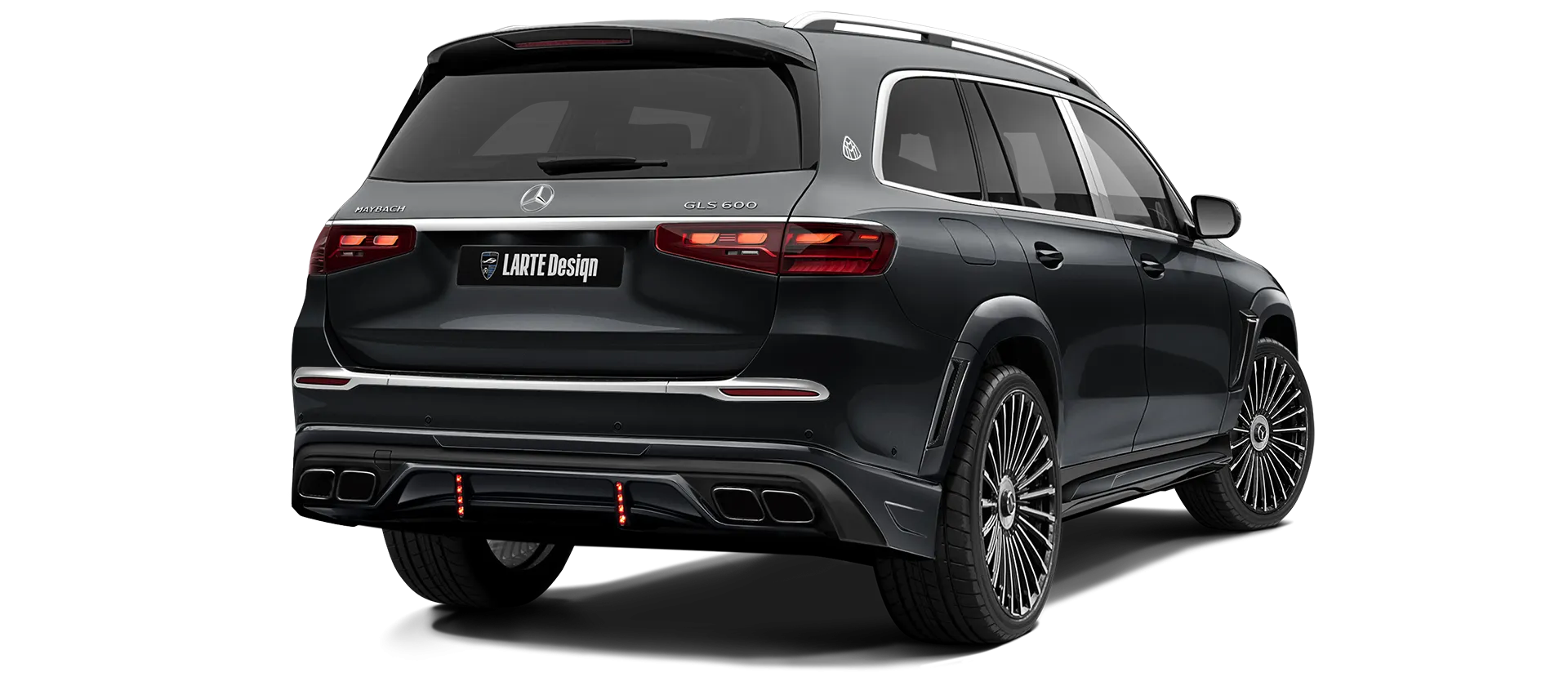 Mercedes Maybach GLS 600 X167 Facelift в цвете Obsidian Black & Gray с кастомным тюнингом