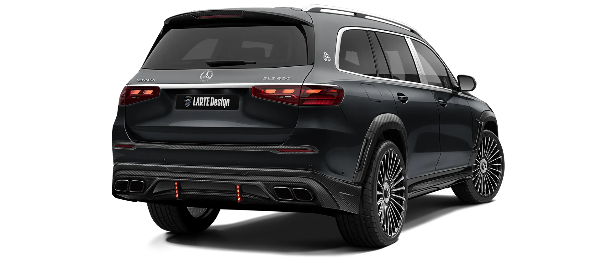 Mercedes Maybach GLS 600 X167 Facelift в цвете Obsidian Black & Gray с карбоновым тюнингом