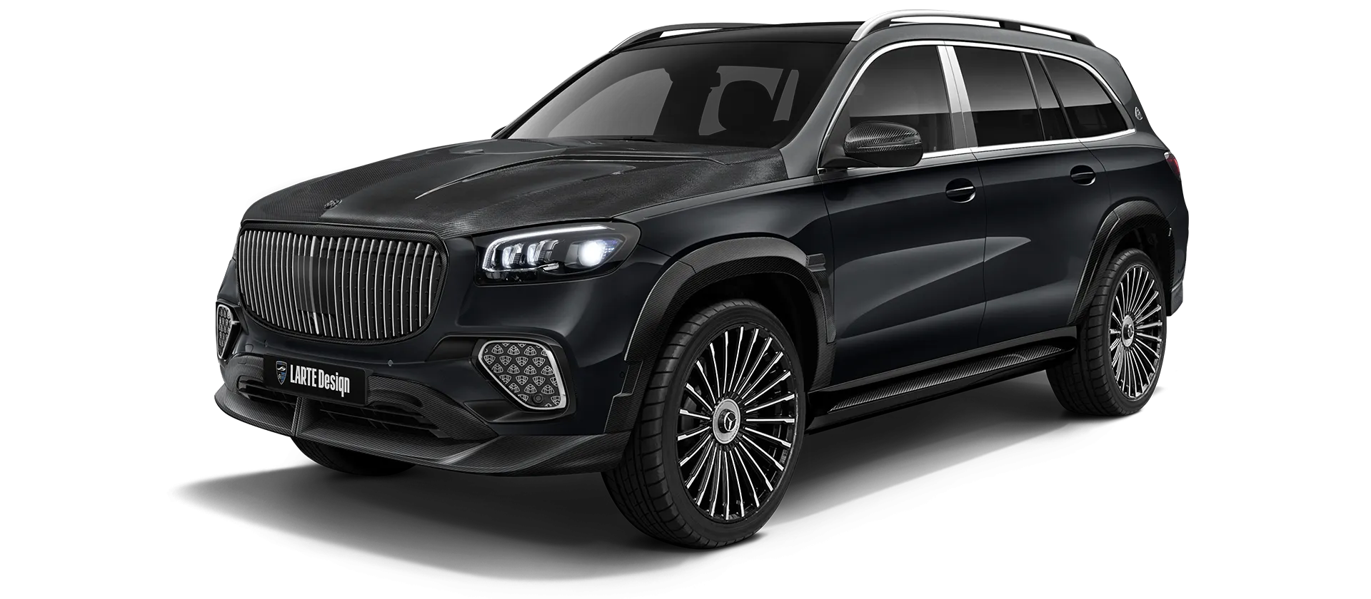 Mercedes Maybach GLS 600 X167 Facelift в цвете Obsidian Black & Gray с карбоновым обвесом