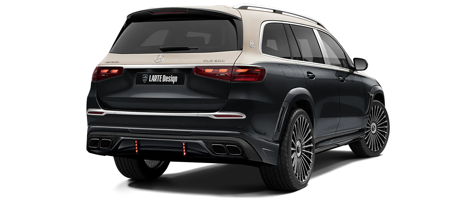 Mercedes Maybach GLS 600 X167 Facelift в цвете Obsidian Black & Kalahari Gold с кастомным тюнингом