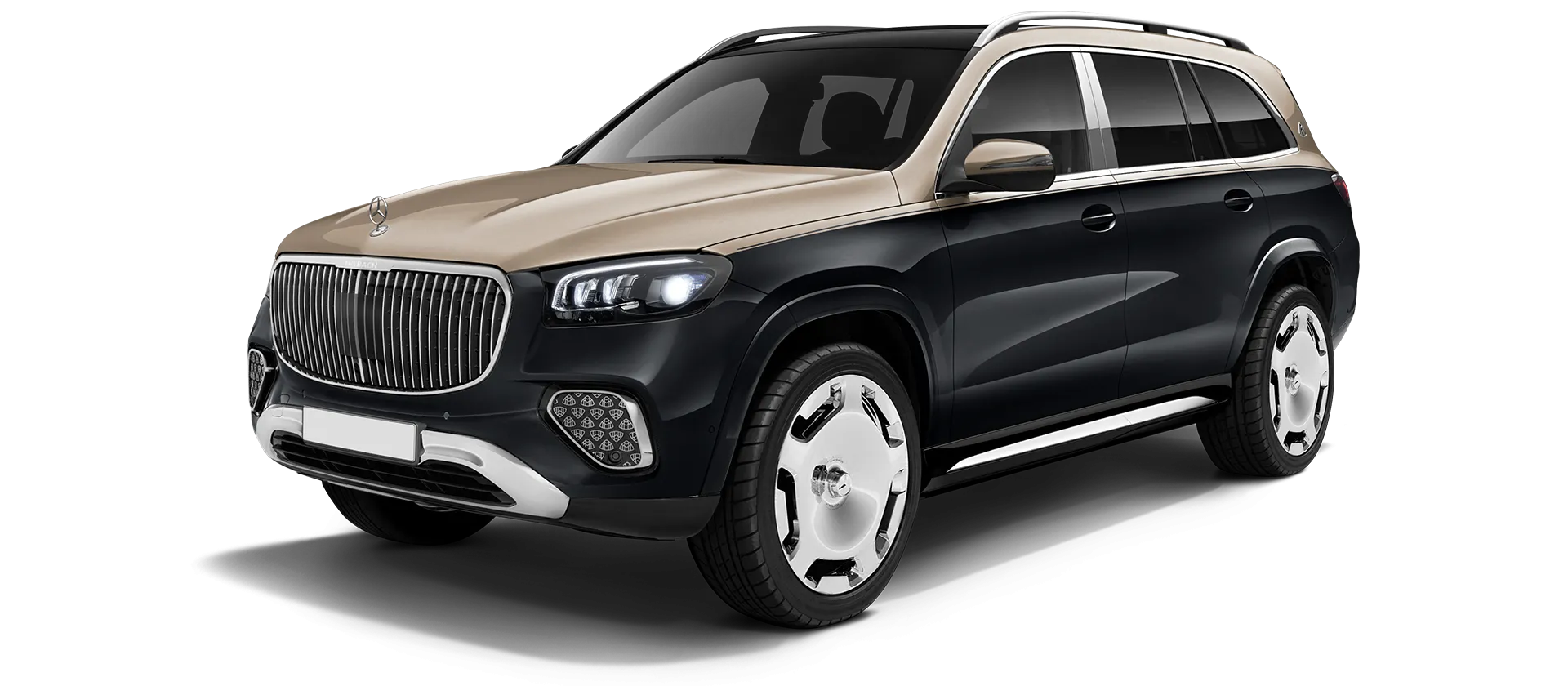 Mercedes Maybach GLS 600 X167 Facelift в стоке, цвет Obsidian Black & Kalahari Gold