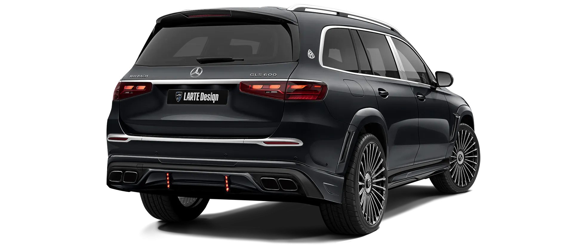 Mercedes Maybach GLS 600 X167 Facelift в цвете Obsidian Black с кастомным тюнингом