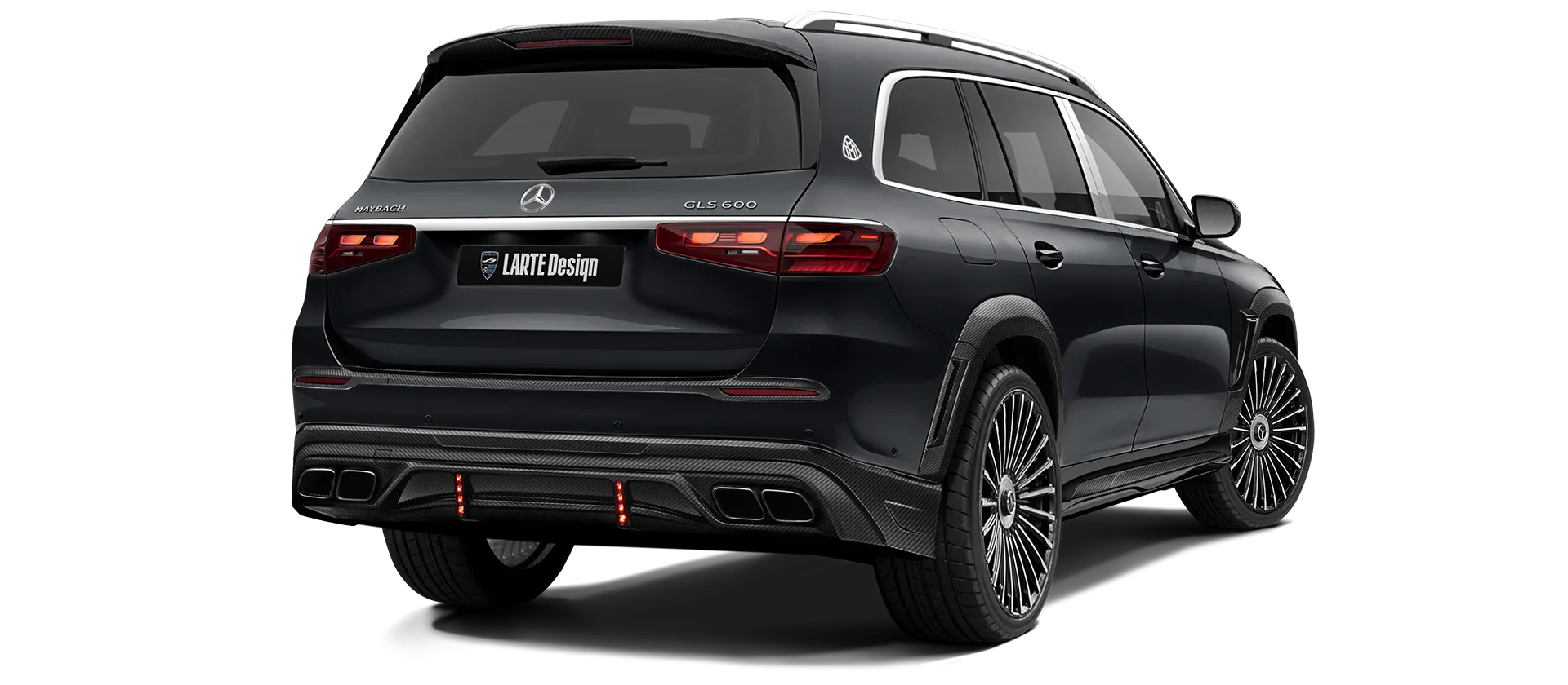 Mercedes Maybach GLS 600 X167 Facelift в цвете Obsidian Black с карбоновым тюнингом