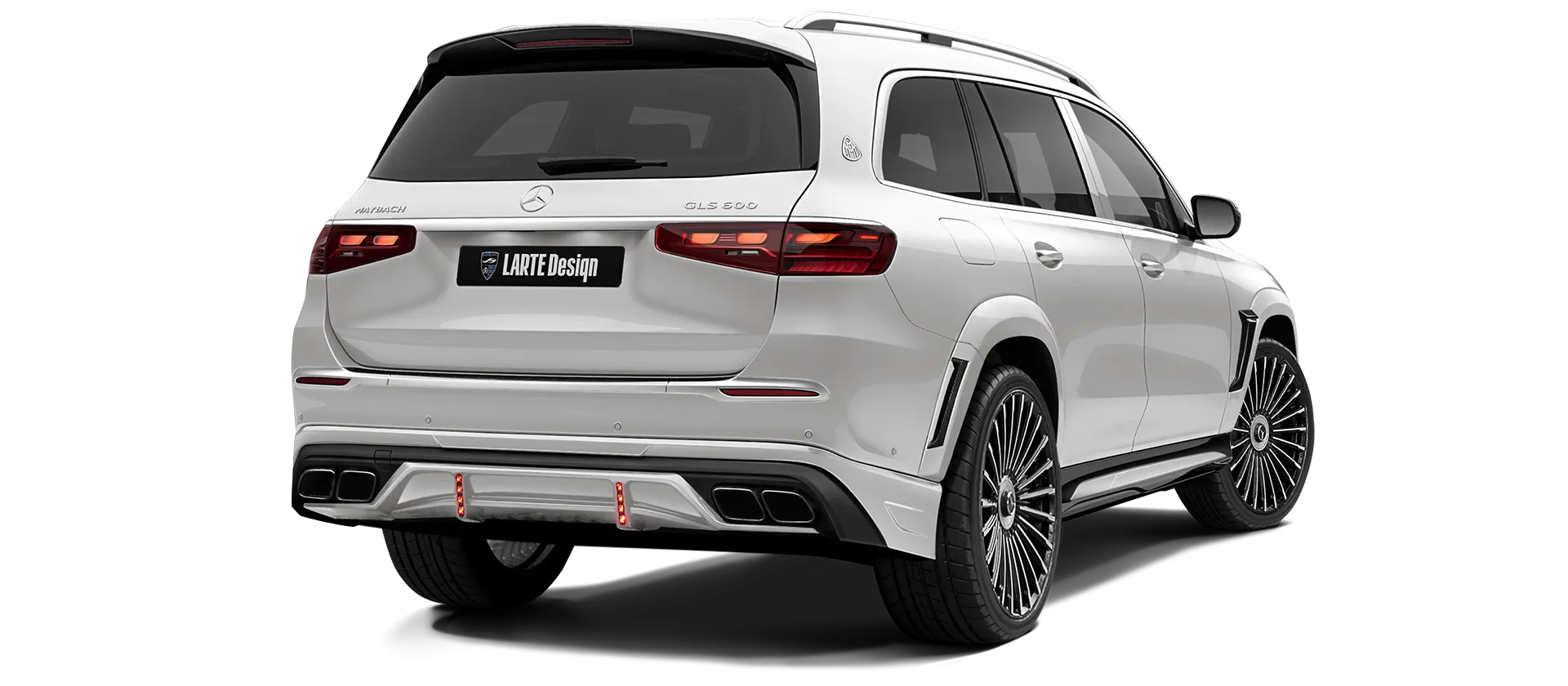 Mercedes Maybach GLS 600 X167 Facelift в цвете Polar White с кастомным тюнингом