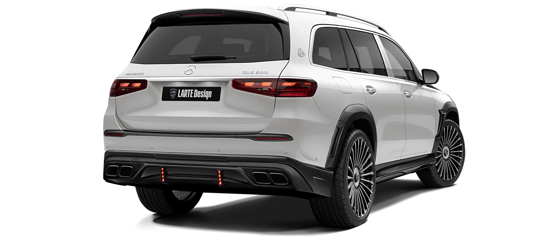 Mercedes Maybach GLS 600 X167 Facelift в цвете Polar White с карбоновым тюнингом