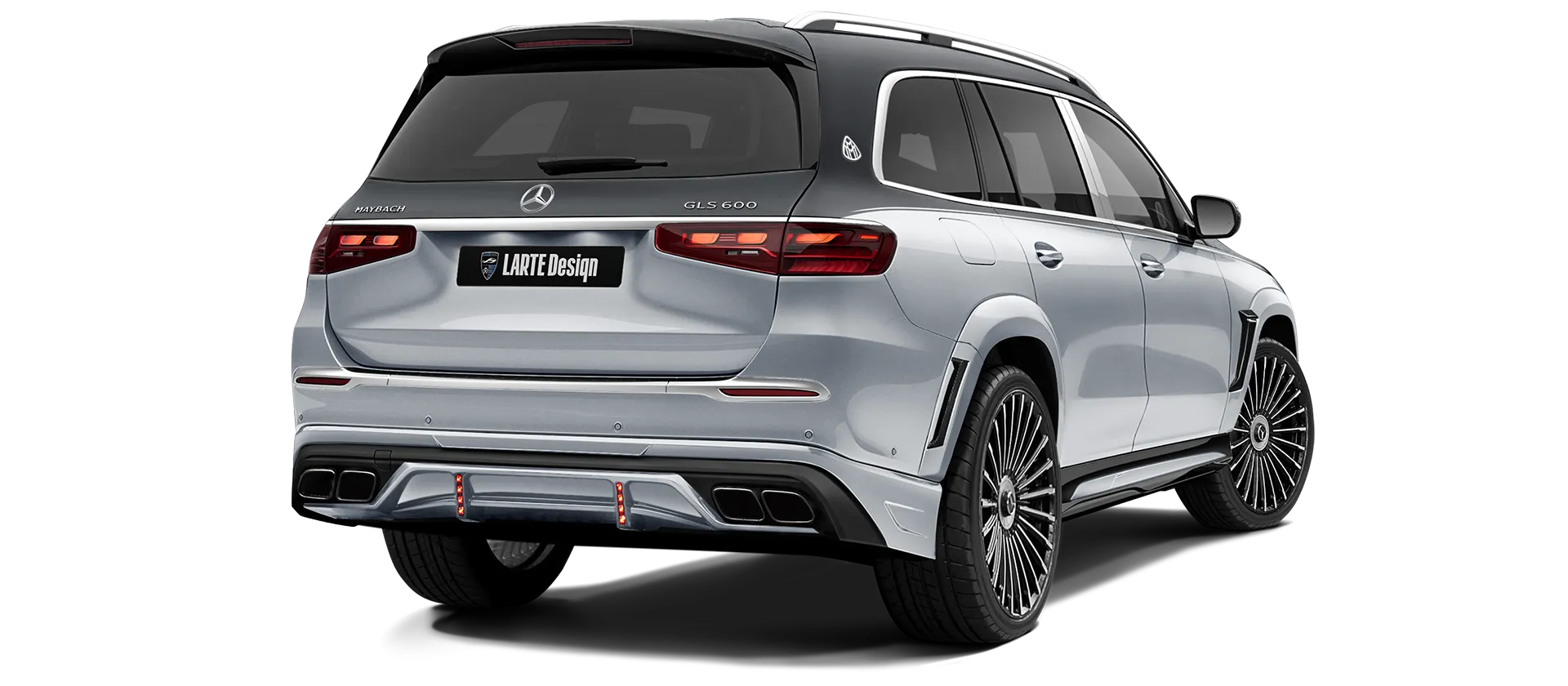 Mercedes Maybach GLS 600 X167 Facelift в цвете Silver & Obsidian Black с кастомным тюнингом