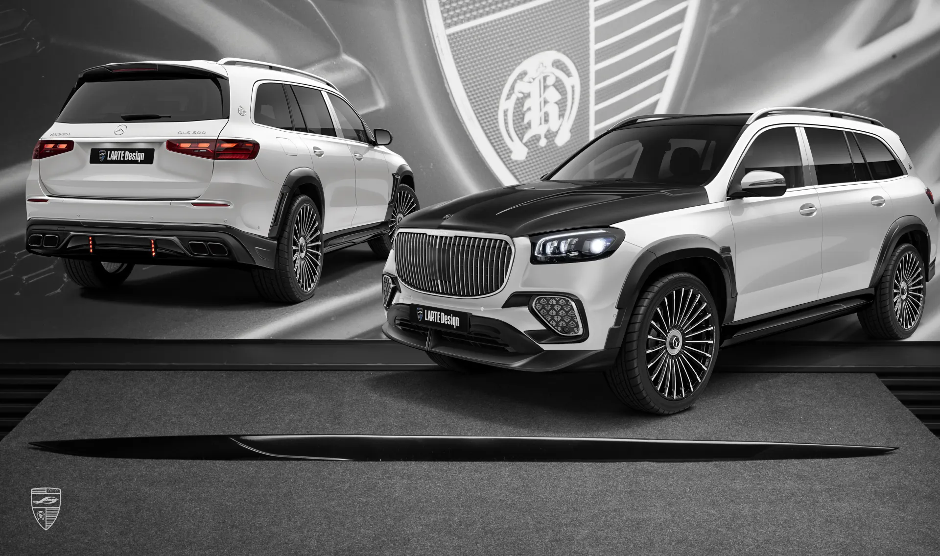 Обновление боковых юбок для семейного авто Mercedes Maybach GLS 600 X167 Facelift от LARTE Design