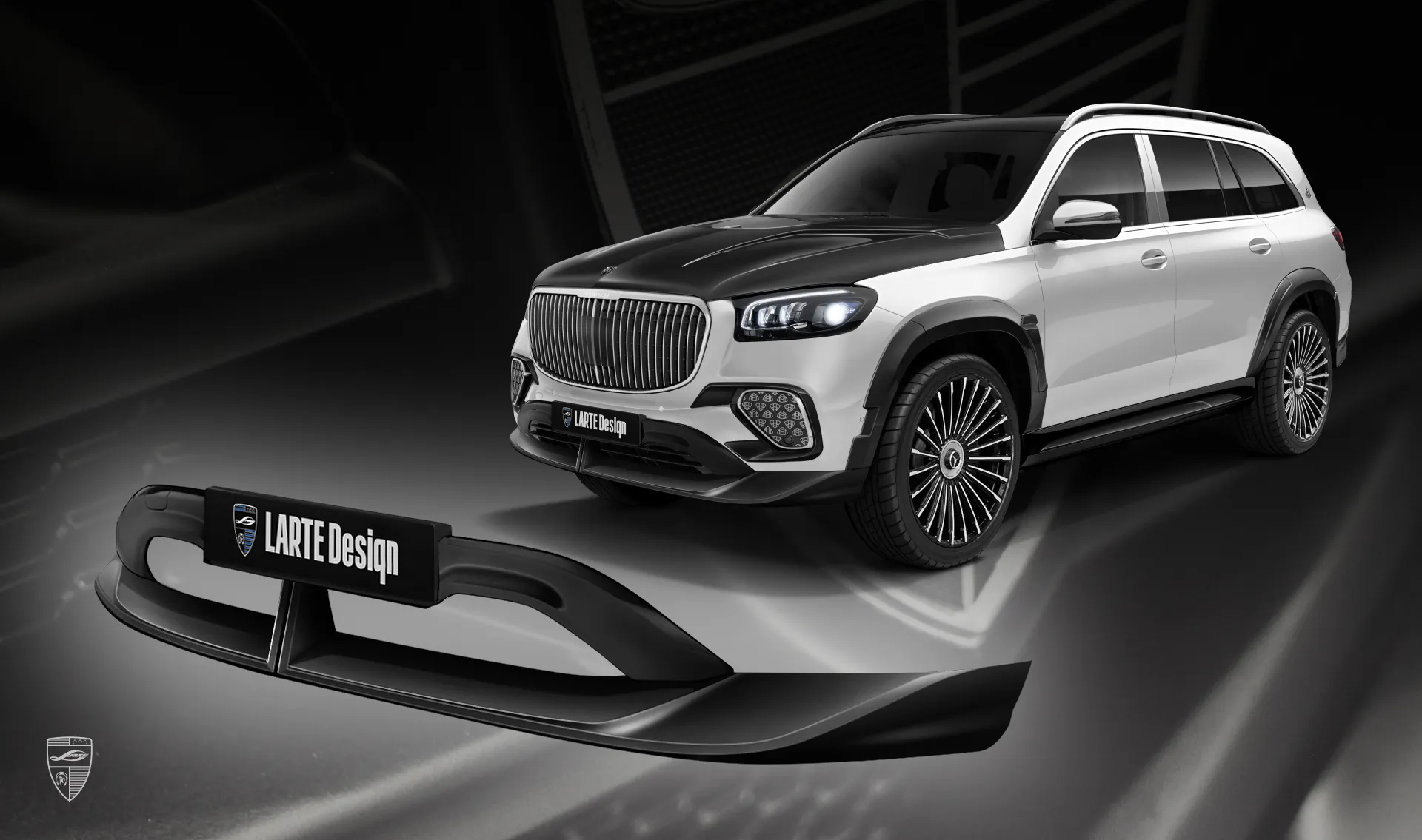 Сплиттер переднего бампера для авто класса люкс Mercedes Maybach GLS 600 X167 Facelift от LARTE Design