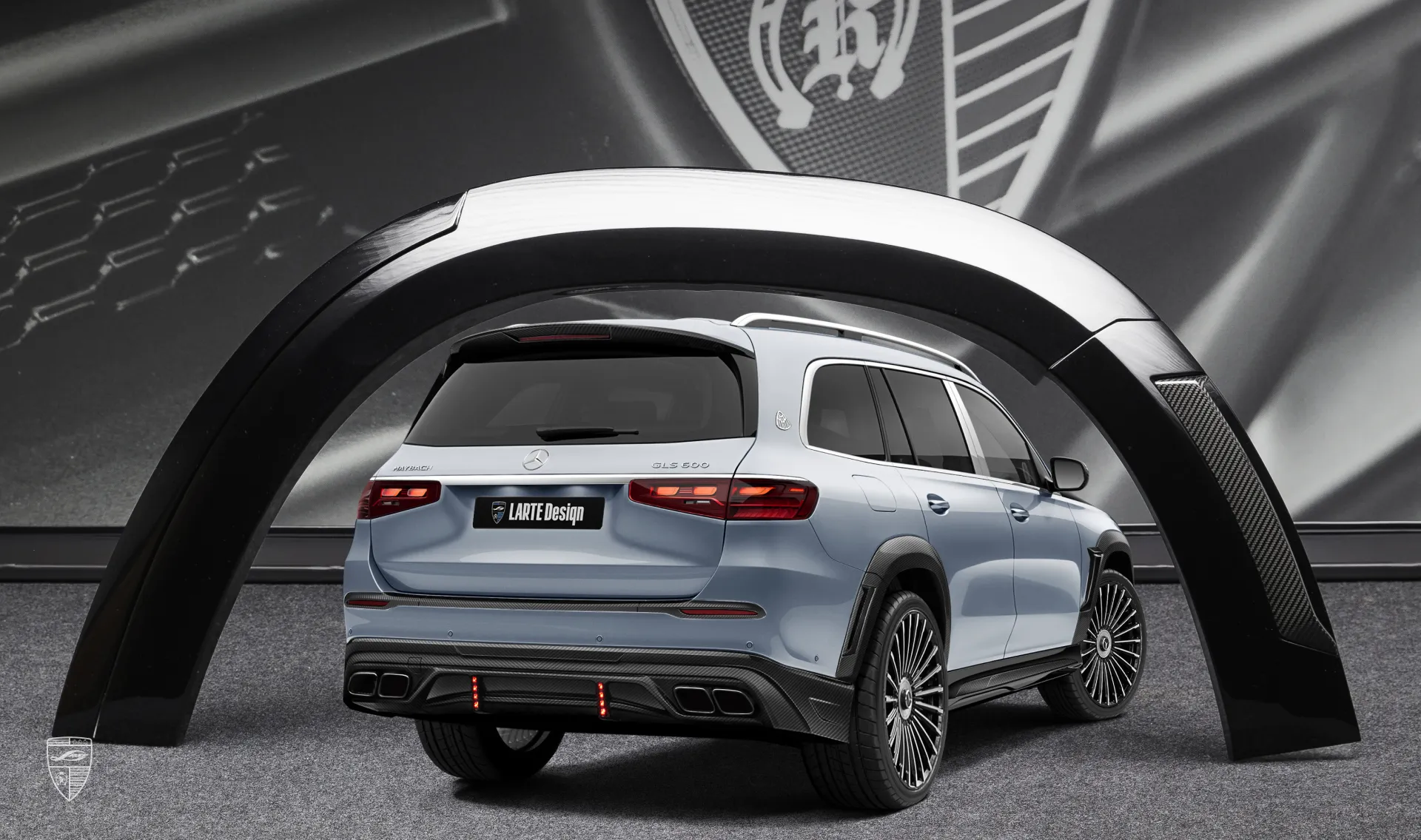 Обновление задних арок в карбоне для SUV Mercedes Maybach GLS 600 X167 Facelift от LARTE Design