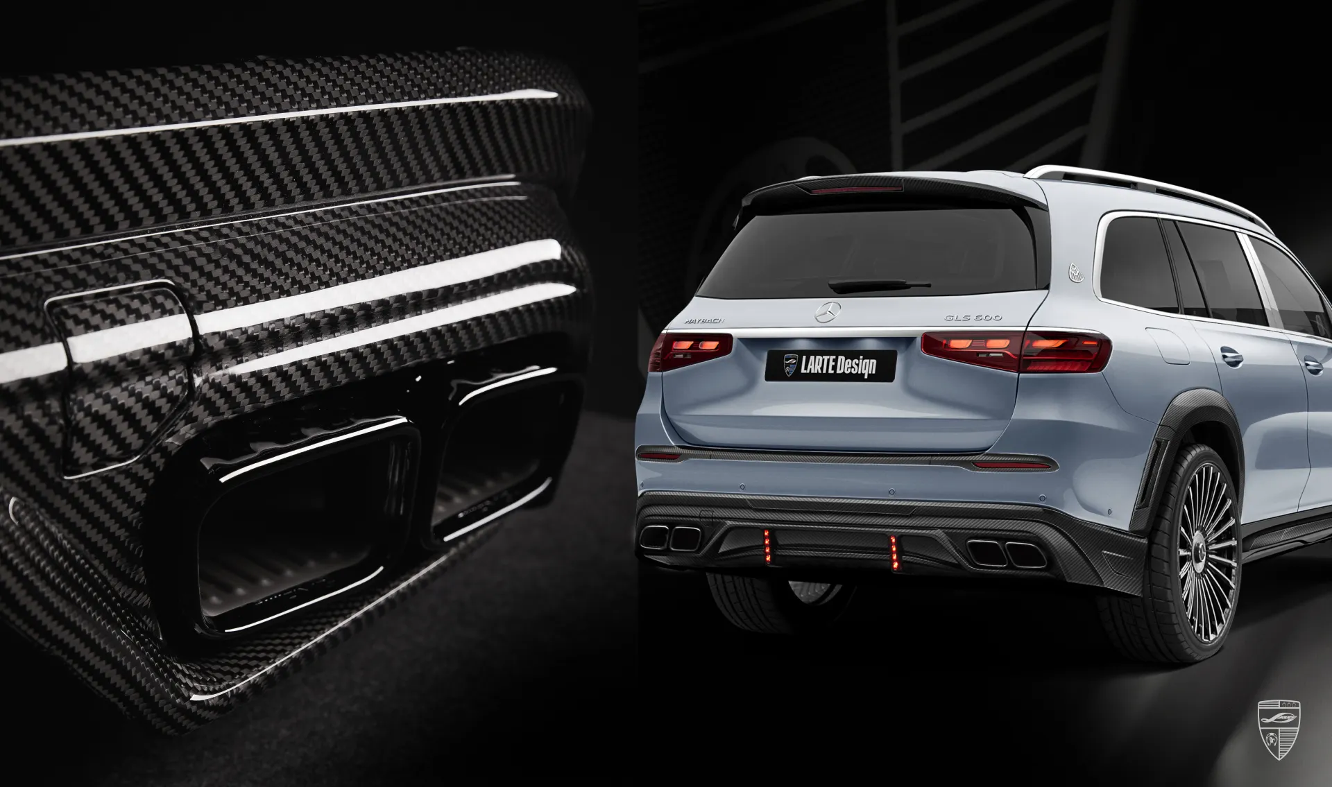 Наконечники выхлопных газов для Mercedes Maybach GLS 600 X167 Facelift 2025 Кастомный выхлоп для майбах глс 600 X167 Facelift 2025
