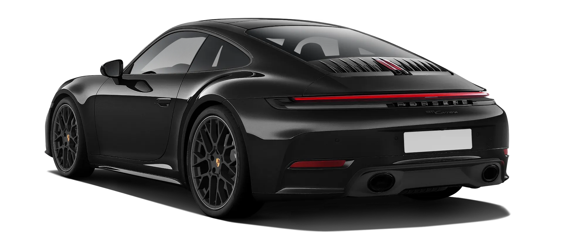 Porsche 911 Carrera 992.2 Facelift стоковый, цвет Black